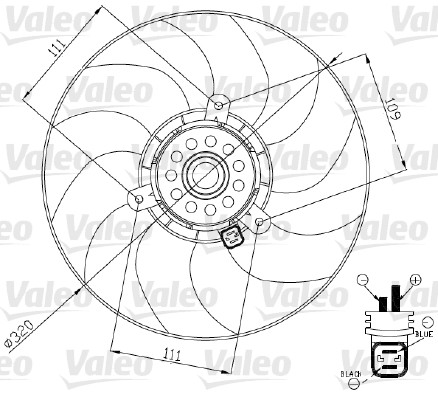 VALEO Ventilátor, vízhűtő 696188_VALEO