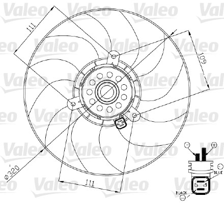 VALEO Ventilátor, vízhűtő 696189_VALEO