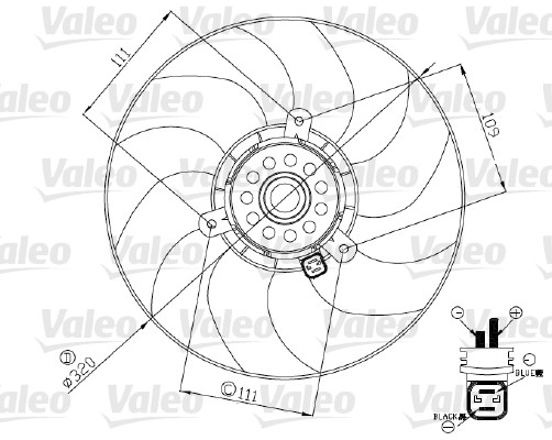 VALEO Ventilátor, vízhűtő 696190_VALEO