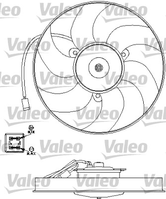 VALEO Ventilátor, vízhűtő 696191_VALEO