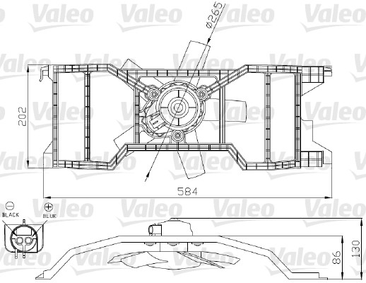 VALEO Hűtőventillátor motor 696277_VALEO