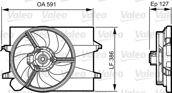 VALEO Hűtőventillátor motor 696278_VALEO