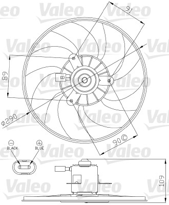 VALEO Ventilátor, vízhűtő 696286_VALEO