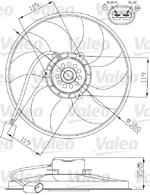 VALEO Ventilátor, vízhűtő 696287_VALEO