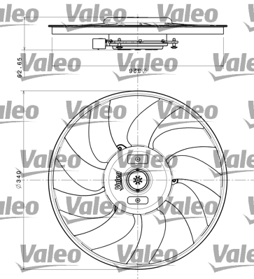 VALEO Ventilátor, vízhűtő 696349_VALEO