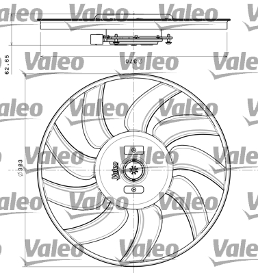 VALEO Ventilátor, vízhűtő 696350_VALEO