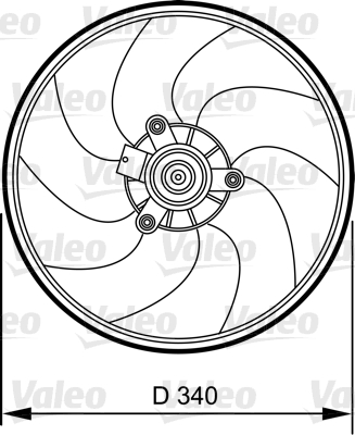 VALEO Ventilátor, vízhűtő 696368_VALEO