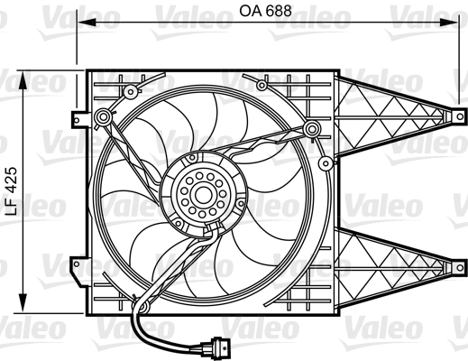 VALEO Ventilátor, vízhűtő 696374_VALEO