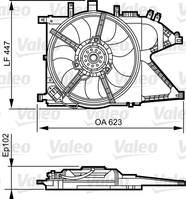 VALEO Ventilátor, vízhűtő 696383_VALEO