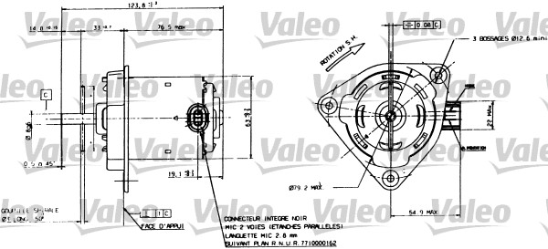 VALEO Hűtőventillátor motor 698084_VALEO