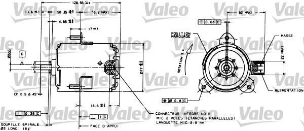 VALEO Hűtőventillátor motor MT002_VALEO