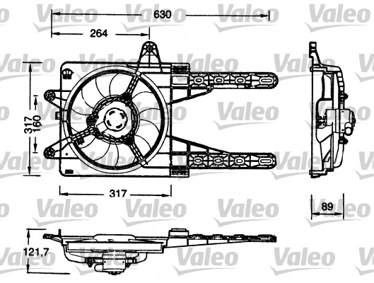 VALEO Hűtőventillátor motor FS1121_VALEO