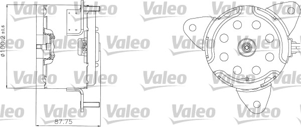 VALEO Hűtőventillátor motor 698312_VALEO