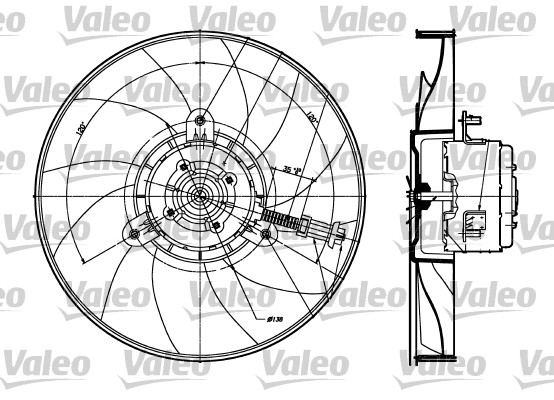 VALEO Ventilátor, vízhűtő 698357_VALEO