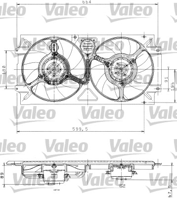 VALEO Ventilátor, vízhűtő 698359_VALEO