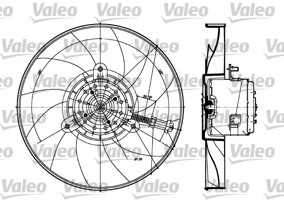 VALEO Ventilátor, vízhűtő 698360_VALEO