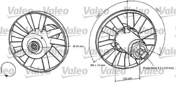 VALEO Ventilátor, vízhűtő 698371_VALEO