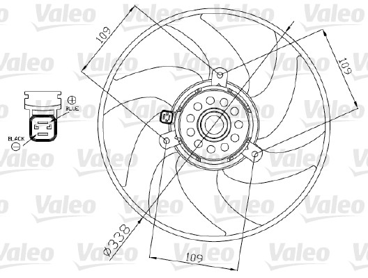 VALEO Ventilátor, vízhűtő 698375_VALEO