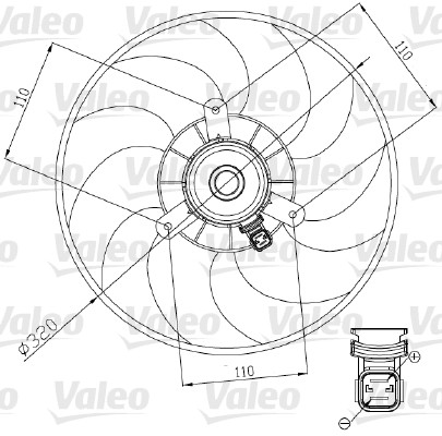 VALEO Ventilátor, vízhűtő 698444_VALEO