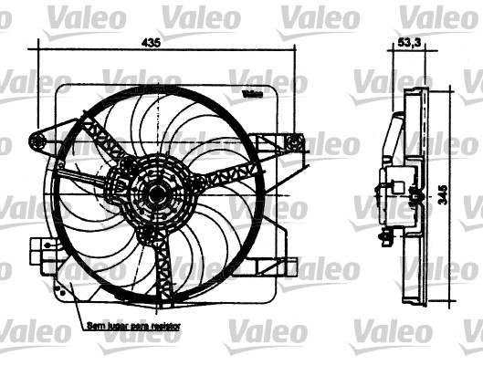 VALEO Ventilátor, vízhűtő 698496_VALEO