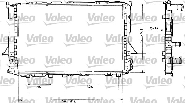 VALEO Vízhűtő TA609_VALEO