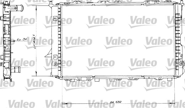 VALEO Vízhűtő TA891_VALEO