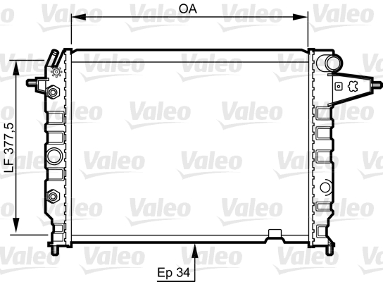 VALEO Vízhűtő RC1037_VALEO