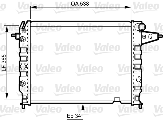 VALEO Vízhűtő RC1036_VALEO