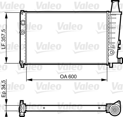 VALEO Vízhűtő RA1006_VALEO