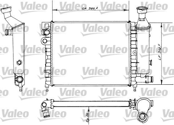 VALEO Vízhűtő RA824_VALEO