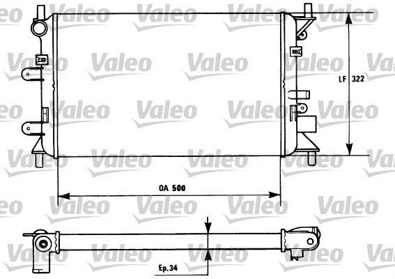 VALEO Vízhűtő 730857_VALEO