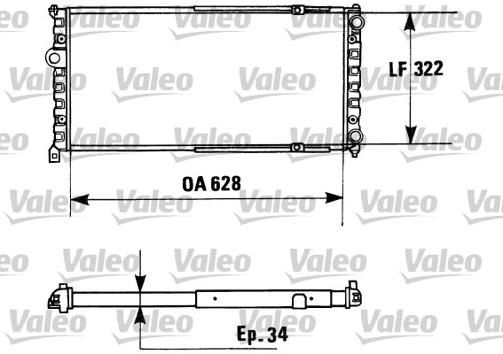 VALEO Vízhűtő TA823_VALEO