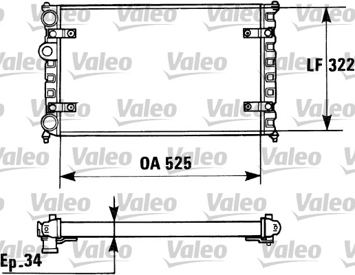 VALEO Vízhűtő RM1091_VALEO