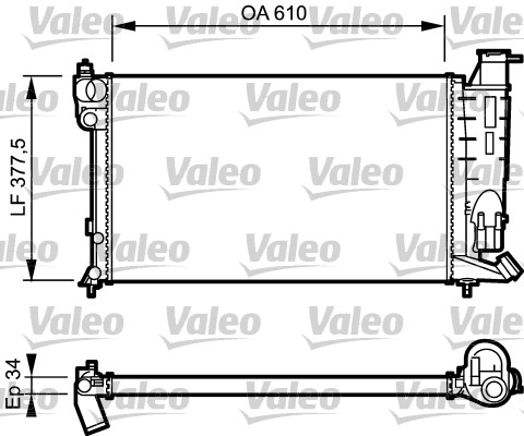 VALEO Vízhűtő RC1047_VALEO