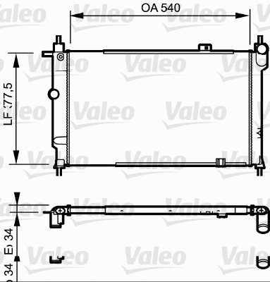 VALEO Vízhűtő RC1054_VALEO