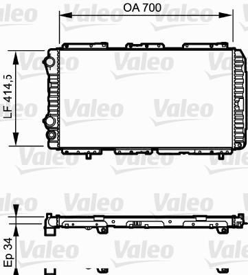 VALEO Vízhűtő 730995_VALEO