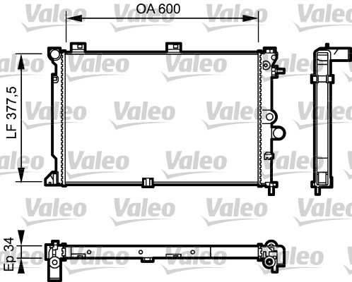 VALEO Vízhűtő RC1096_VALEO