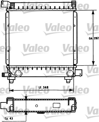 VALEO Vízhűtő RA837_VALEO