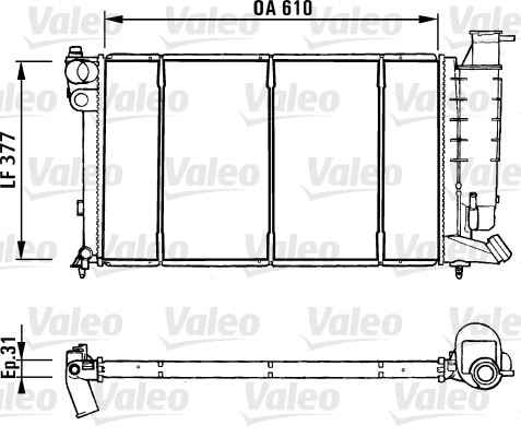 VALEO Vízhűtő RC1046_VALEO