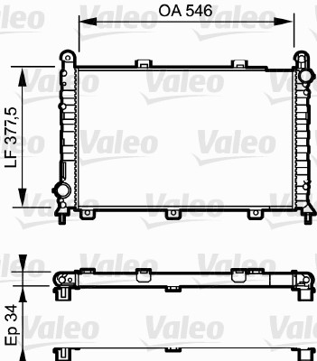 VALEO Vízhűtő TA751_VALEO