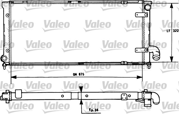 VALEO Vízhűtő RM1088_VALEO