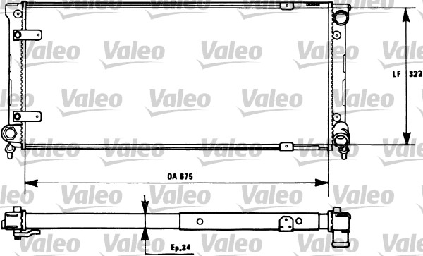 VALEO Vízhűtő RM1087_VALEO