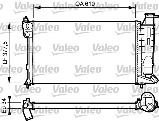 VALEO Vízhűtő RC1106_VALEO