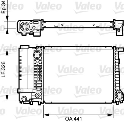 VALEO Vízhűtő 731520_VALEO