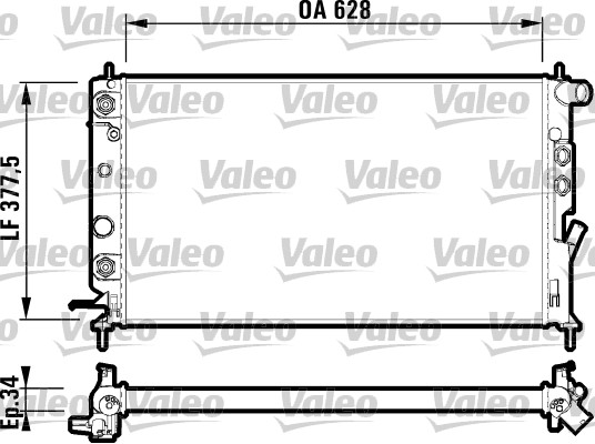 VALEO Vízhűtő RM1355_VALEO