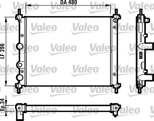 VALEO Vízhűtő RM1156_VALEO