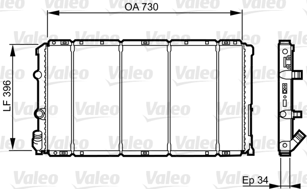 VALEO Vízhűtő RC1014_VALEO