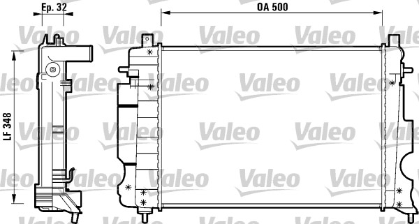 VALEO Vízhűtő 732120_VALEO