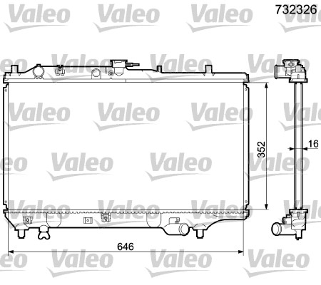 VALEO Vízhűtő 732326_VALEO