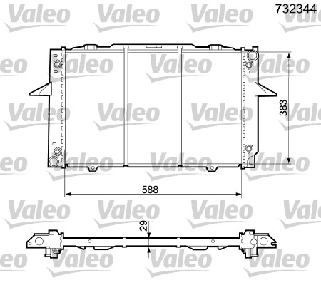 VALEO Vízhűtő 732344_VALEO